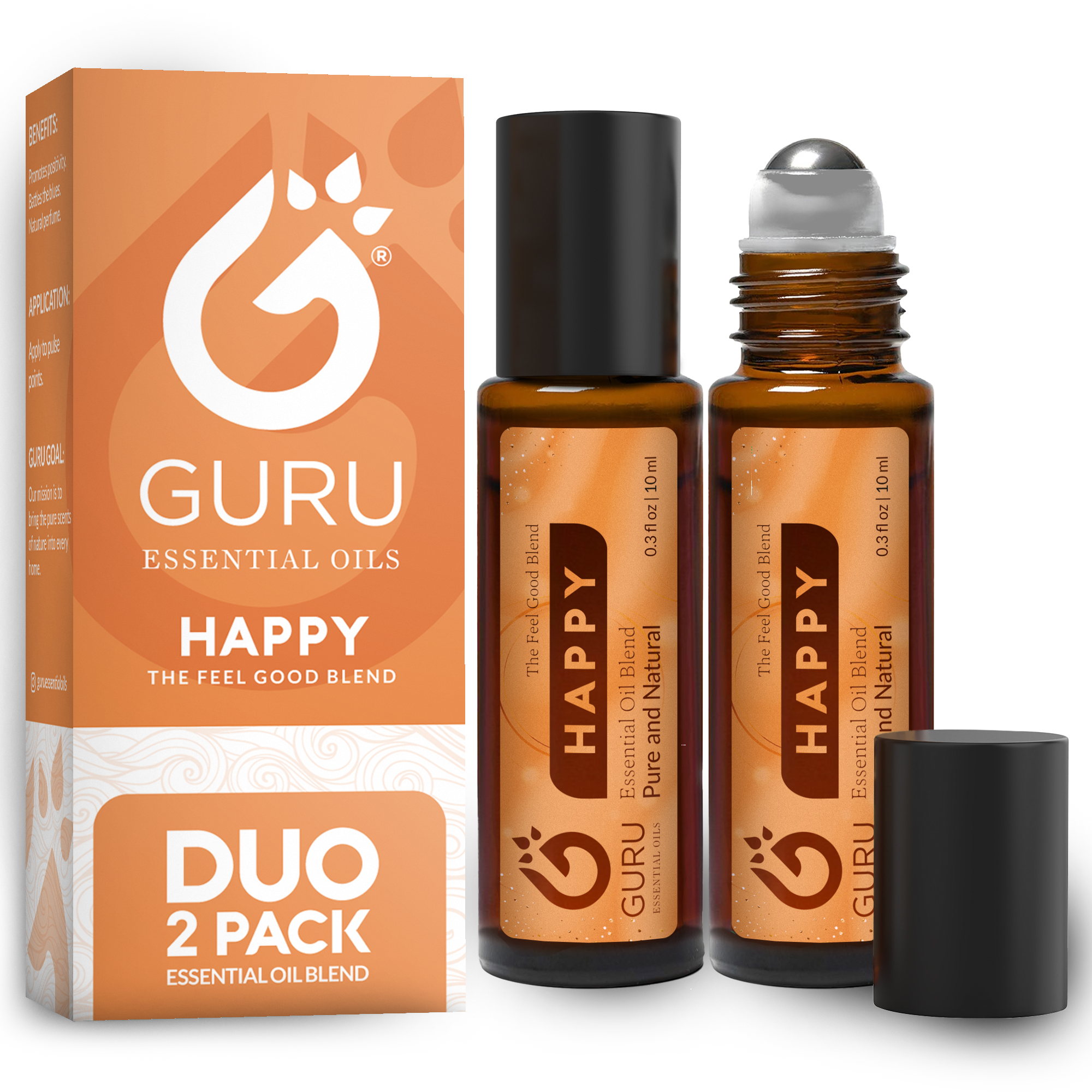 Happy DUO - Uplifting, Fresh Citrus Essential Oil Roll Ons – GURU